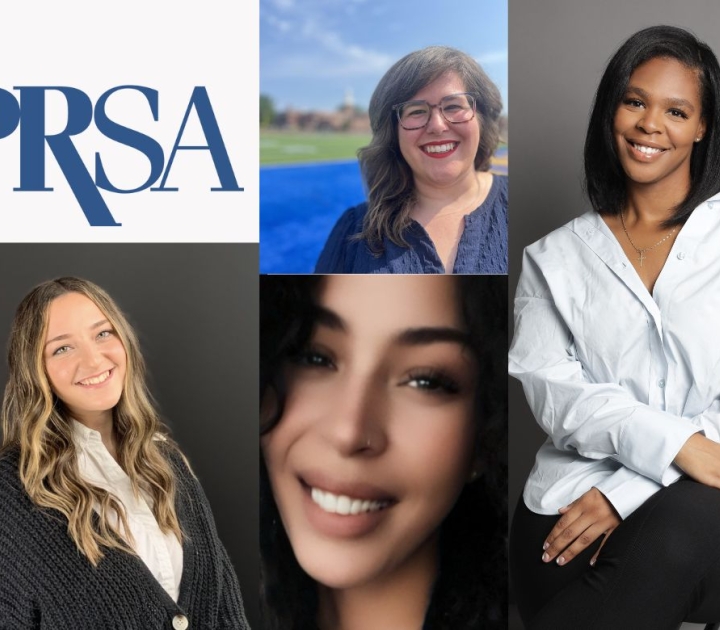 PRSA logo with Denyel Beiter, Chelsea Angel, Cinnamon Morris, Angel Schwartz