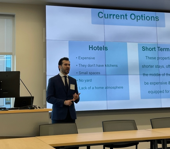 Jonah Christakis presents at competition